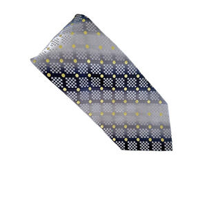 Phat Farm Men's Tie Gray Gold Silver Polka Dots 60” Multicolor Classic Designer